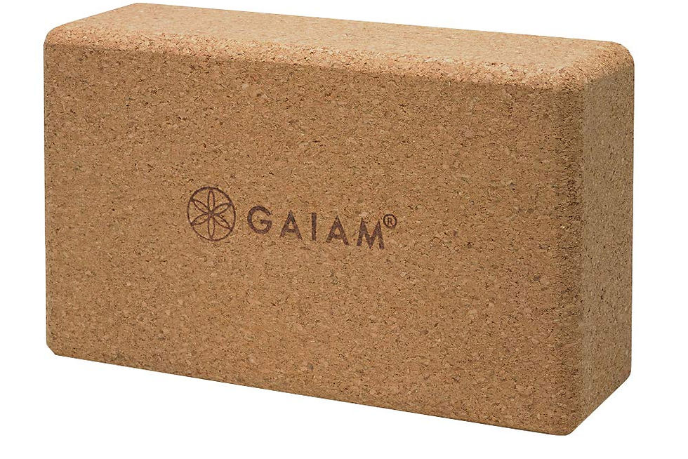 GAIAM - Cork Yoga Brick – 9x5.5 Inch, Natural Cork Brick