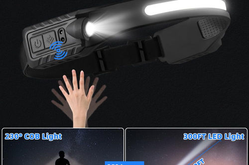 UUYEE - Rechargeable Headlamp with 2 Spotlights, 3Pack LED Headlamp, 230° Wide