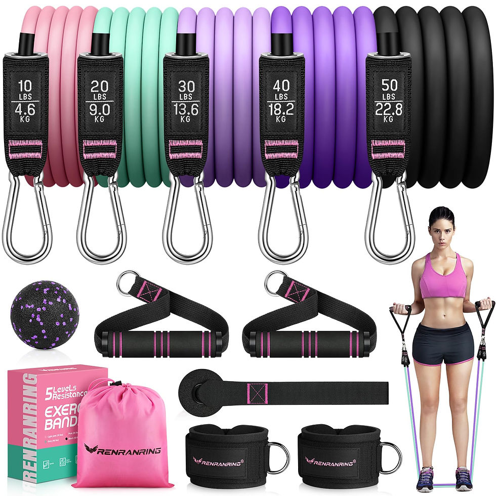 RENRANRING - Resistance Bands for Working Out, 150LBS Exercise Bands, Workout
