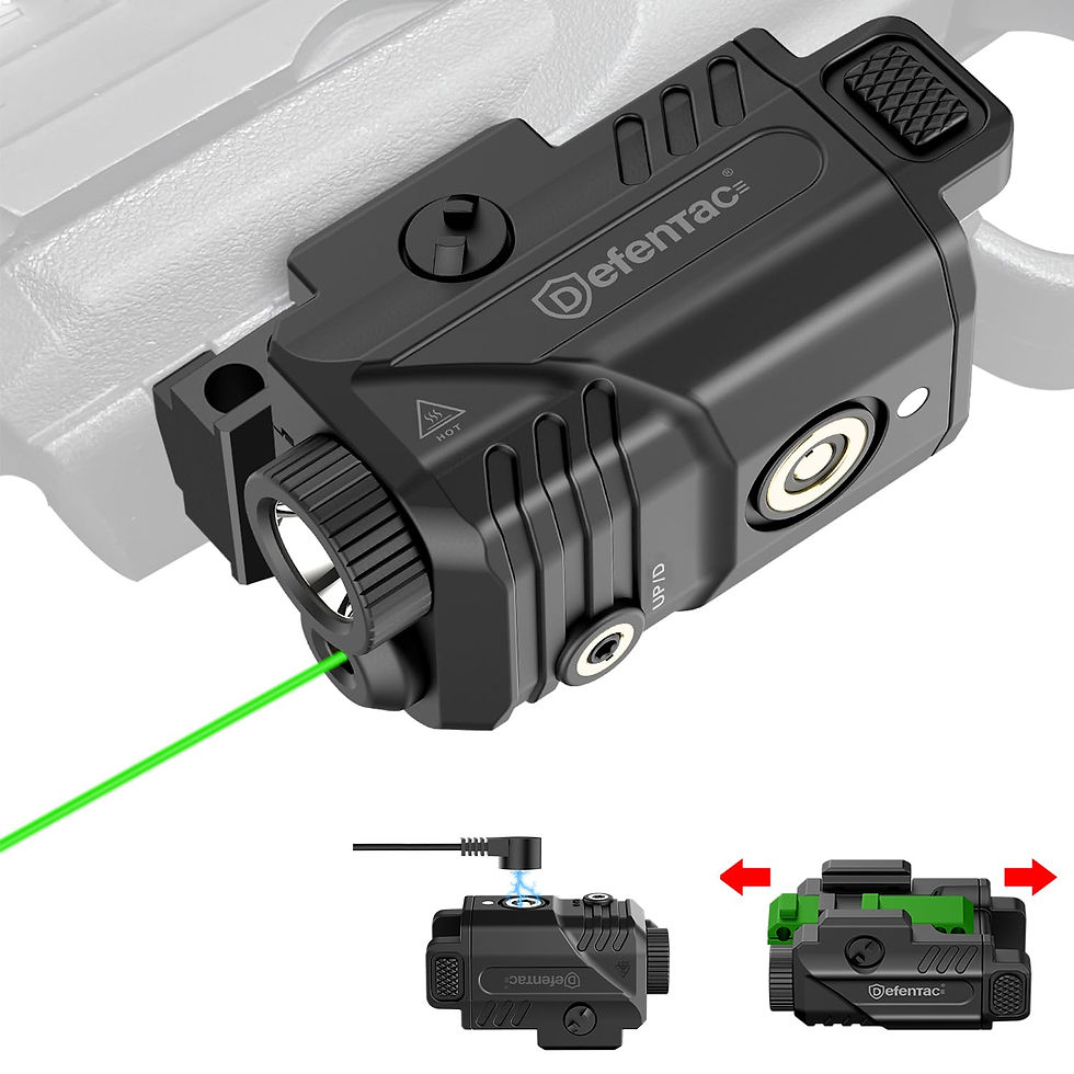 DEFENTAC - DF-1061 Magnetic Charging Pistol Light with Green Beams