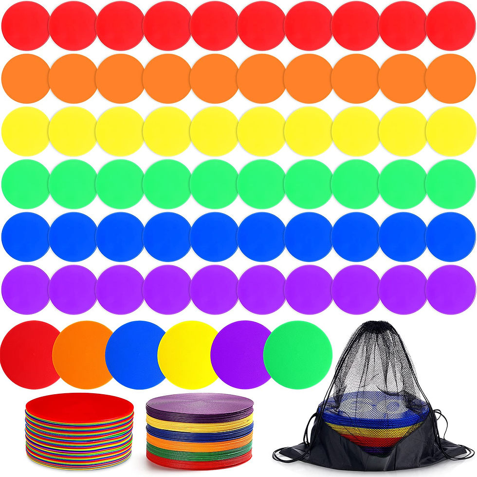 HAULL - 60 Pcs Spot Markers Floor Spots with Bag Non Slip Vinyl Poly Dots