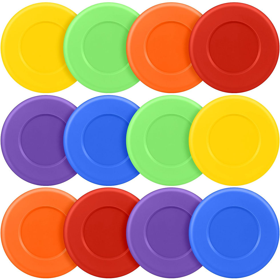 ROUNDFUNNY - 12 Pcs Assorted Ice Hockey Pucks Diameter 3" Thickness 1"