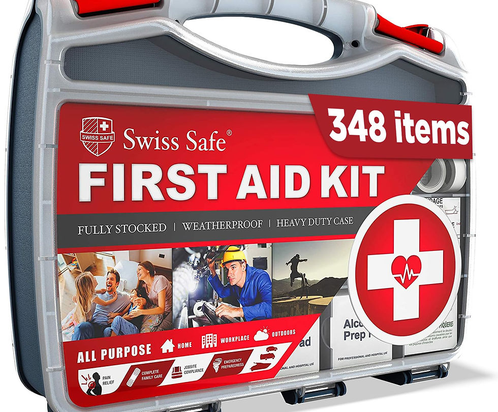 SWISS SAFE - 2-in-1 First Aid Kit for Car, Travel & Home, Businesses - Bonus