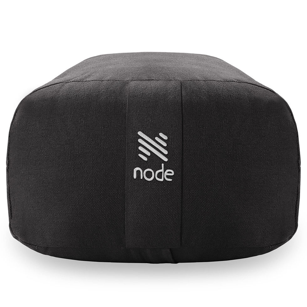 NODE FITNESS - Organic Cotton 25" x 12" Rectangular Yoga Bolster - Black