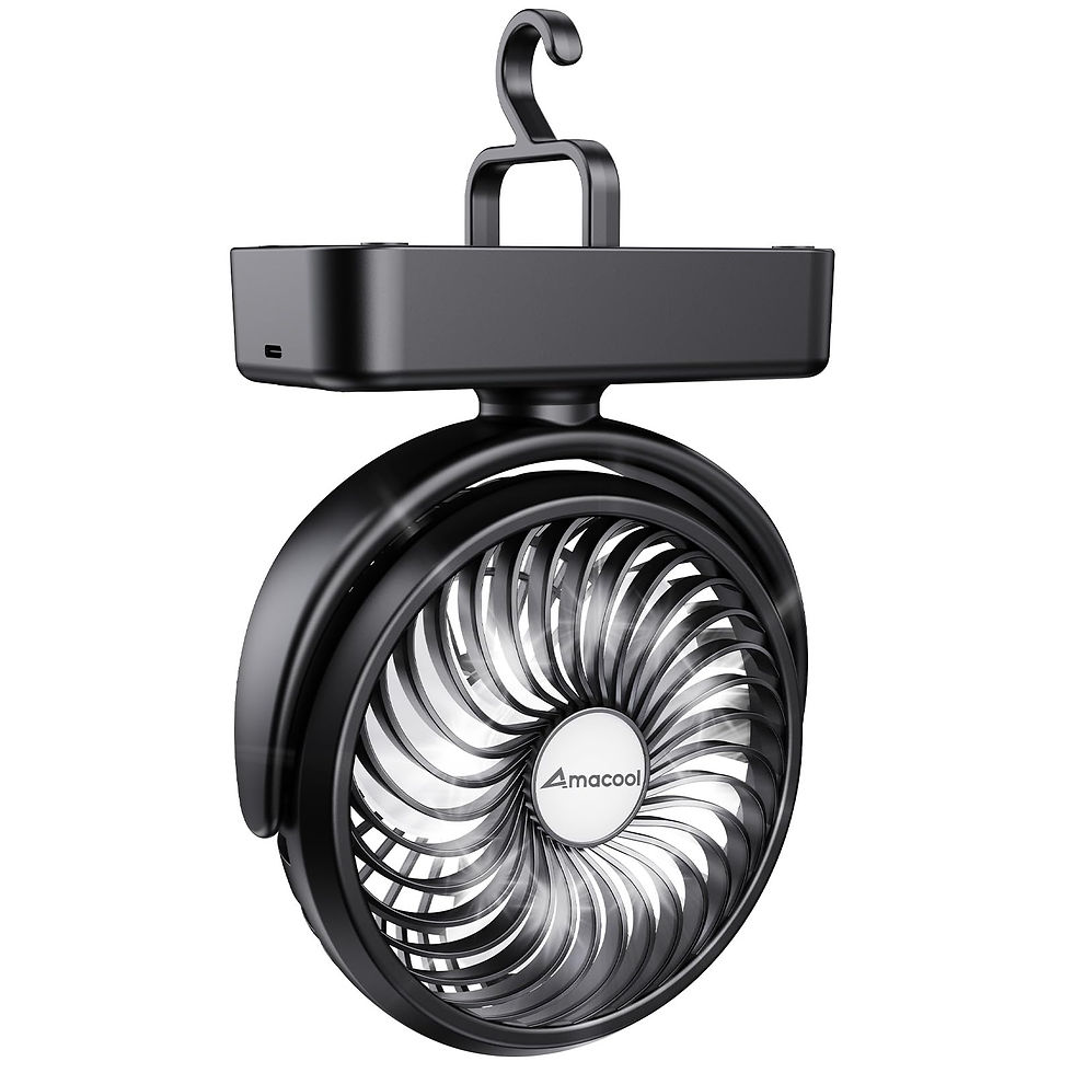AMACOOL - Portable Camping Fan with LED Lantern- 40H Work Time Rechargeable