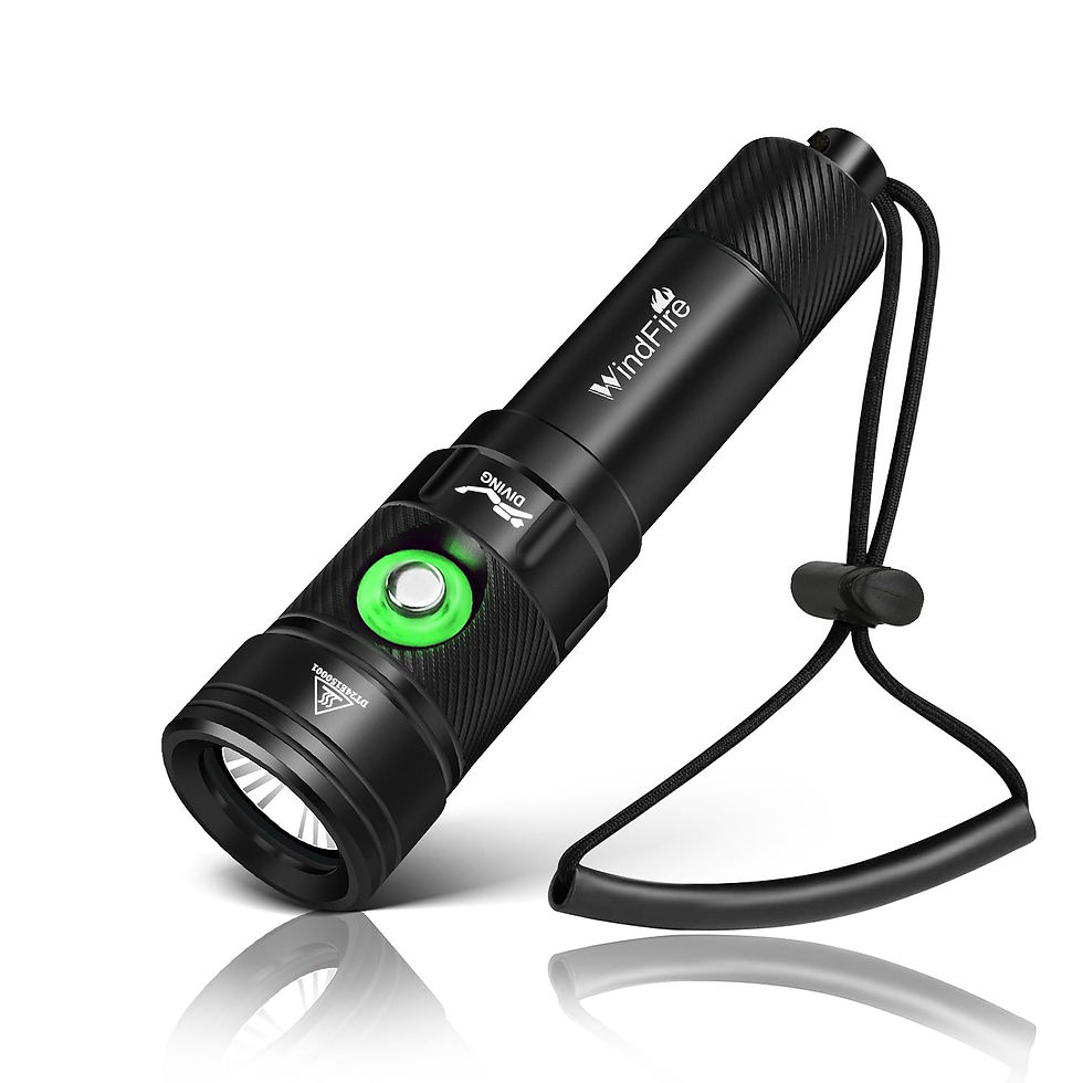 WINDFIRE - Dive Light Scuba Diving Flashlight, IPX8 Waterproof Flashlight, 4