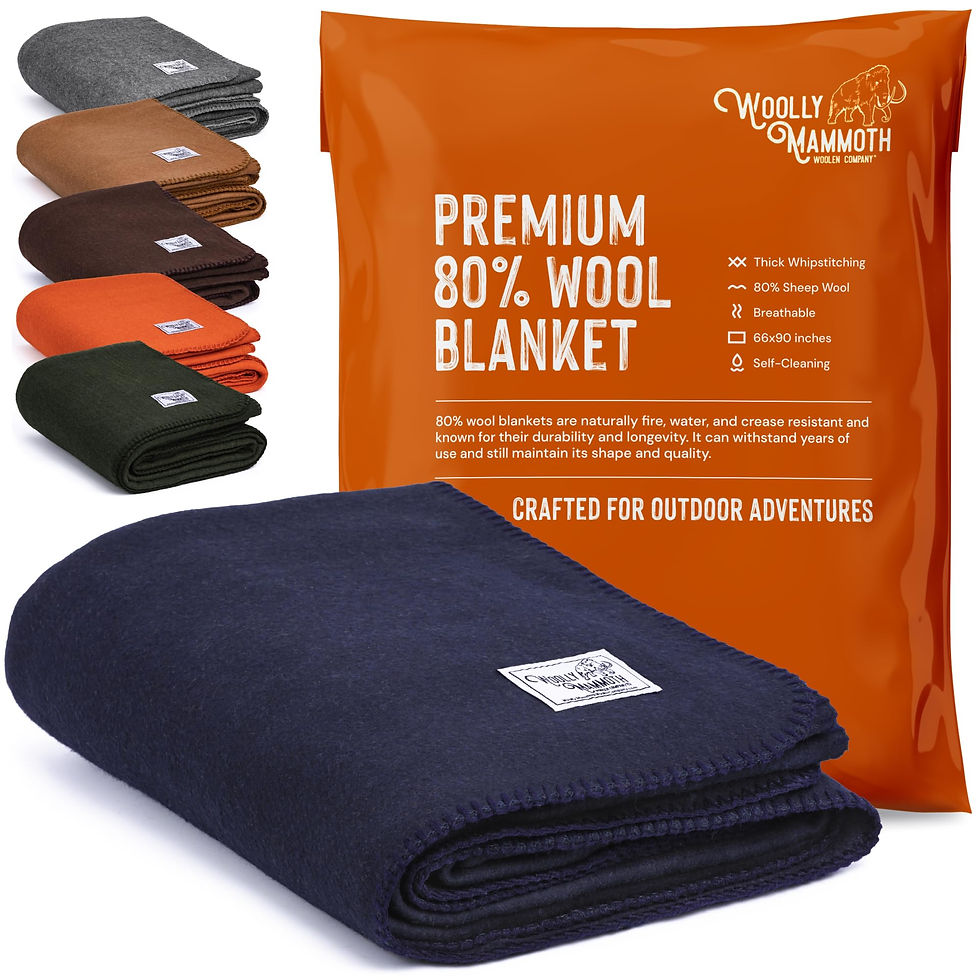 WOOLLY MAMMOTH WOOLEN COMPANY - Woolly Mammoth Merino Wool Blanket - Large 66"