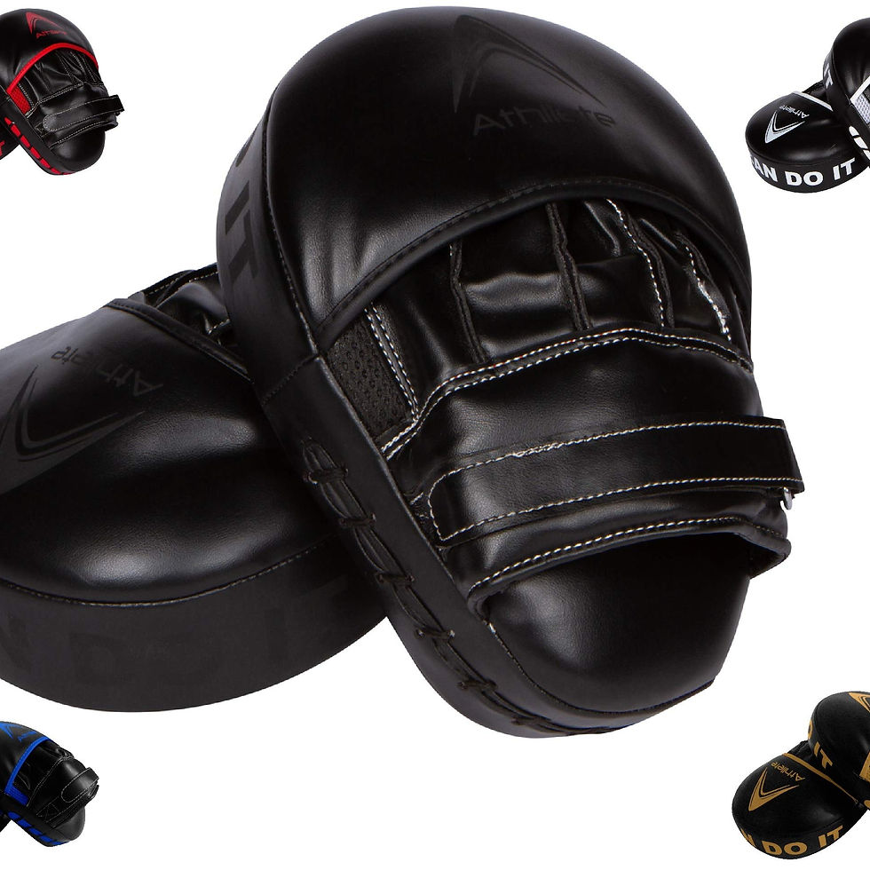 ATHLLETE - Boxing MMA Punching Mitts (Black/Black)
