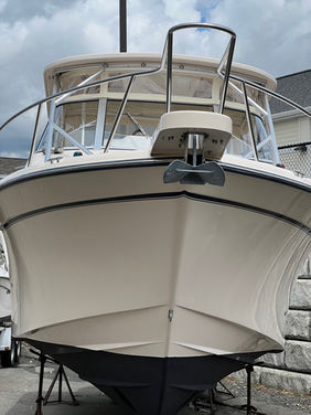 Boat cleaned by Ran Boat Detailing and Waxing