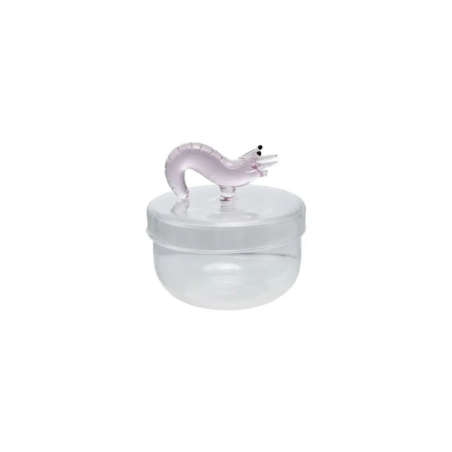 Glass Shrimp Jar With Lid