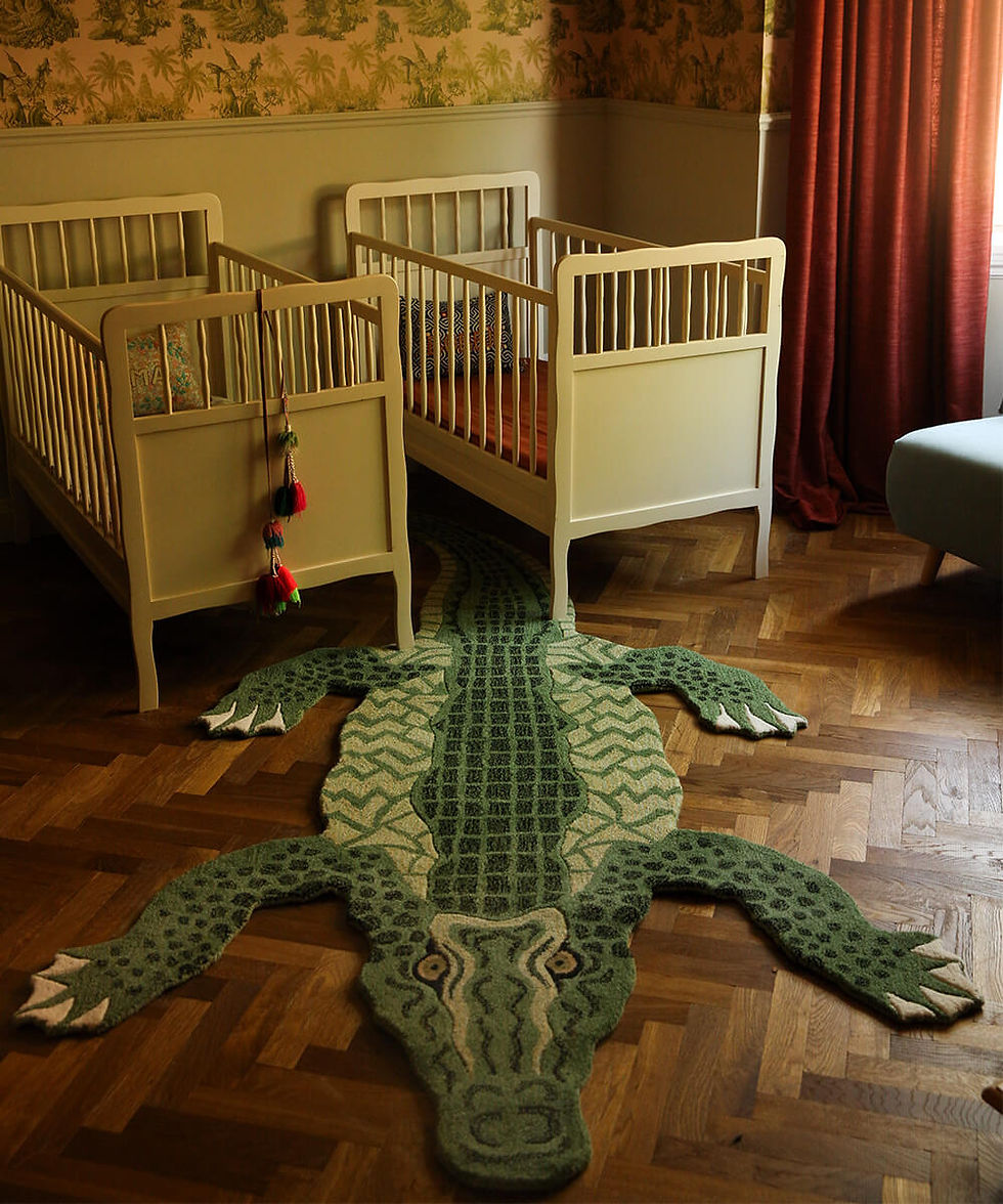 Thumbnail: Extra Large Coolio Crocodile Wool Rug