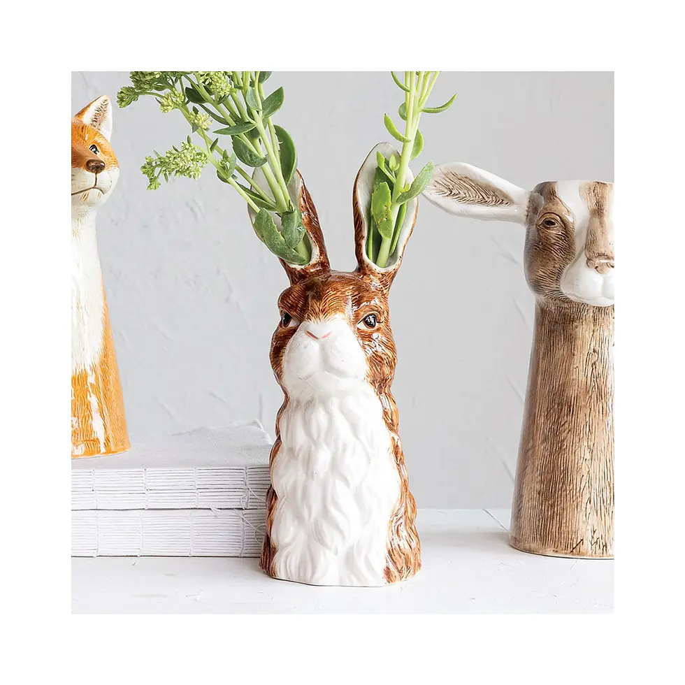 Thumbnail: Stoneware Rabbit Vase