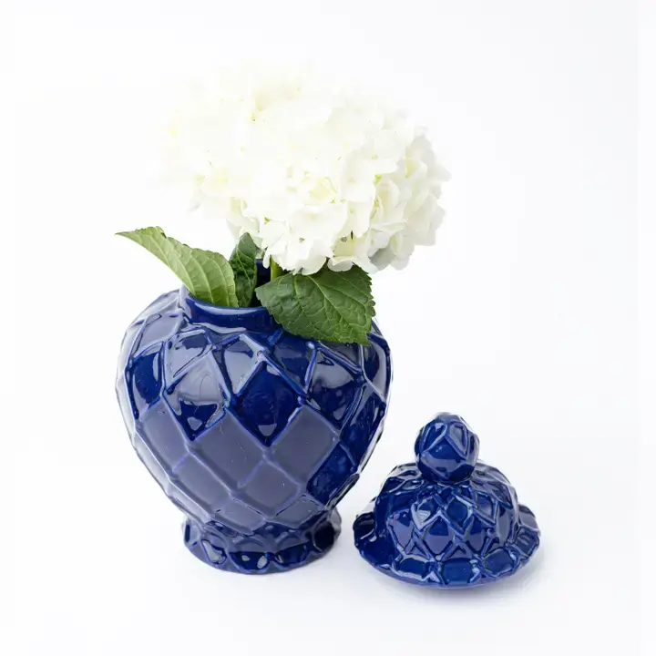 Thumbnail: Small Navy Textured Ginger Jar