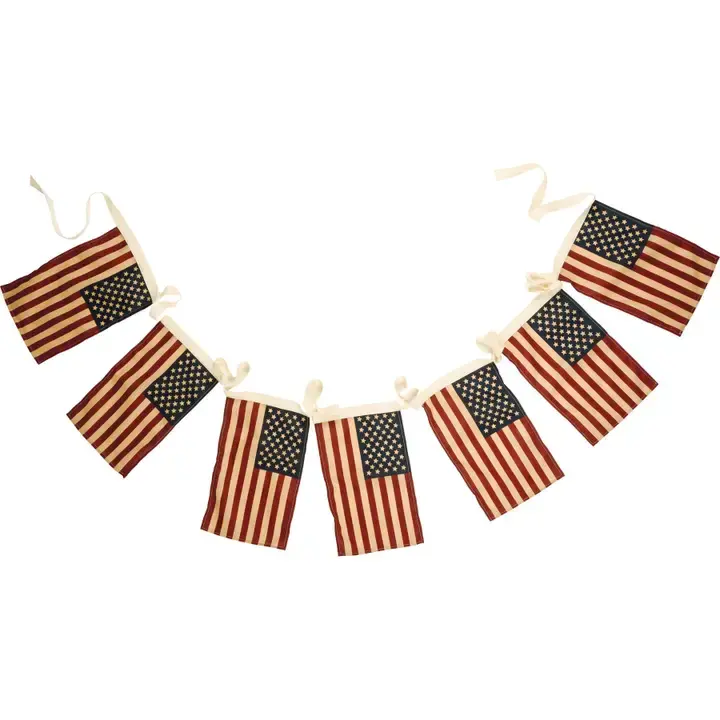 Primitive Flag Garland