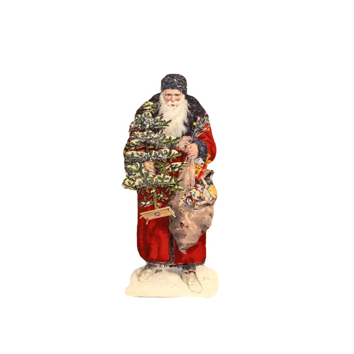 Snowy Santa With Toy Bag Dummy Board