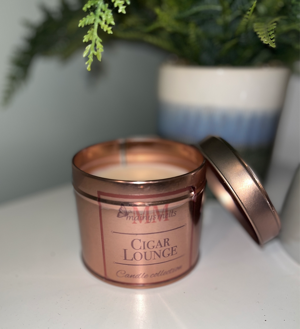 Thumbnail: Cigar Lounge rose gold tin candle