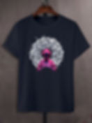 Neo classical statue typography graphic oversize t-shirt with abstract white and pink design by The Waterlily Co