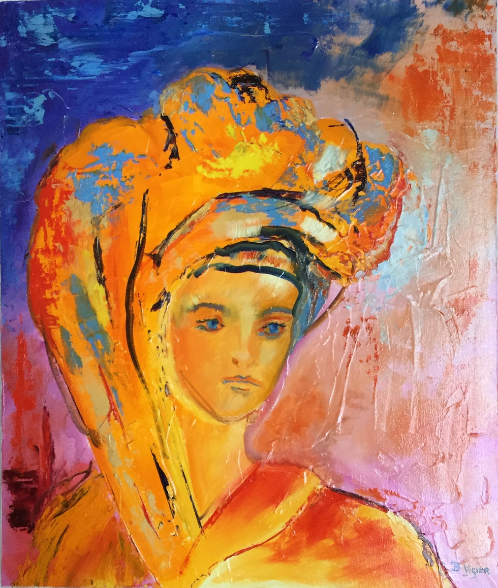 Visage d'orient - Toile Brigitte Vigier