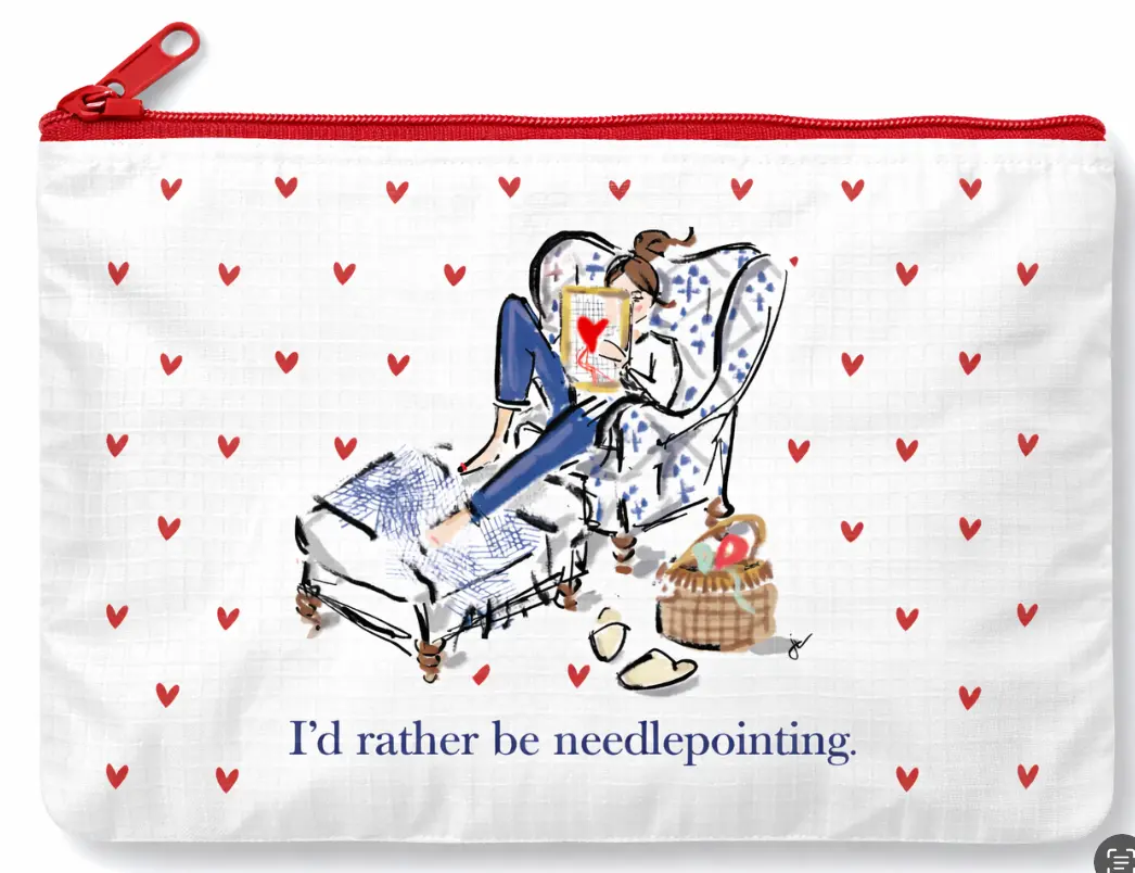 I'D RATHER BE NEEDLEPOINTING PROJECT BAG