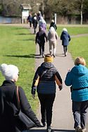 Two women walking together