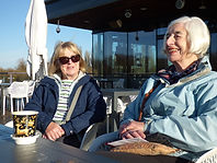 Ladies sitting and having a coffee