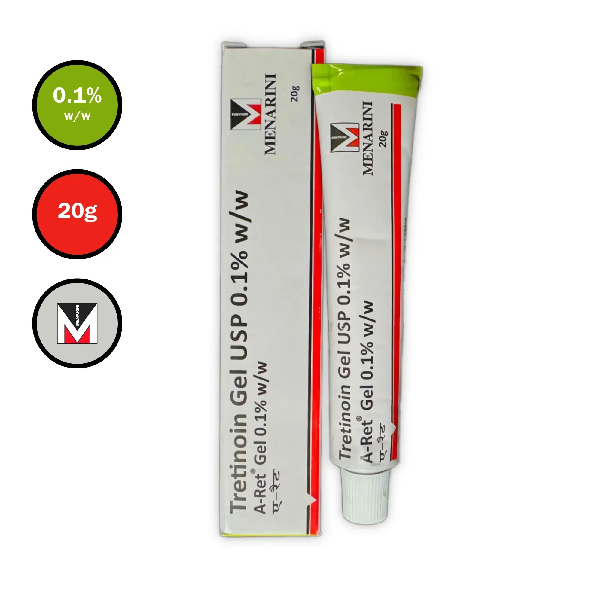 A-Ret 0.1% Tretinoin Gel – Strong Retinoid for Acne & Texture