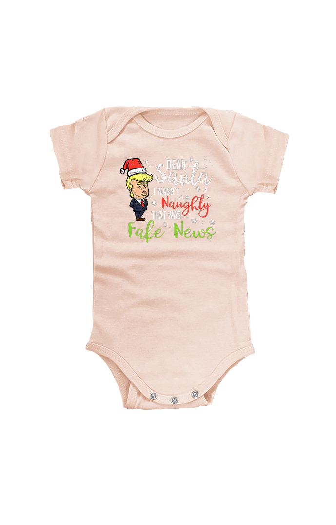 Fake News Christmas Organic Onesie