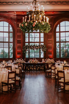 The Ebell Los Angeles wedding floral installation repurposed flower inspiration 