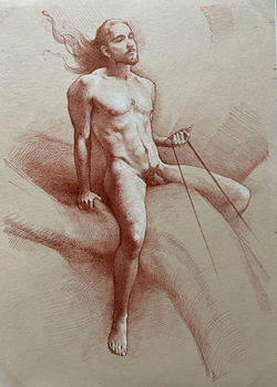 The Rider (study for bigger composition)