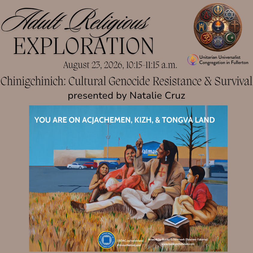 Chinigchinich: Cultural Genocide Resistance & Survival Adult RE Class 8/23/26