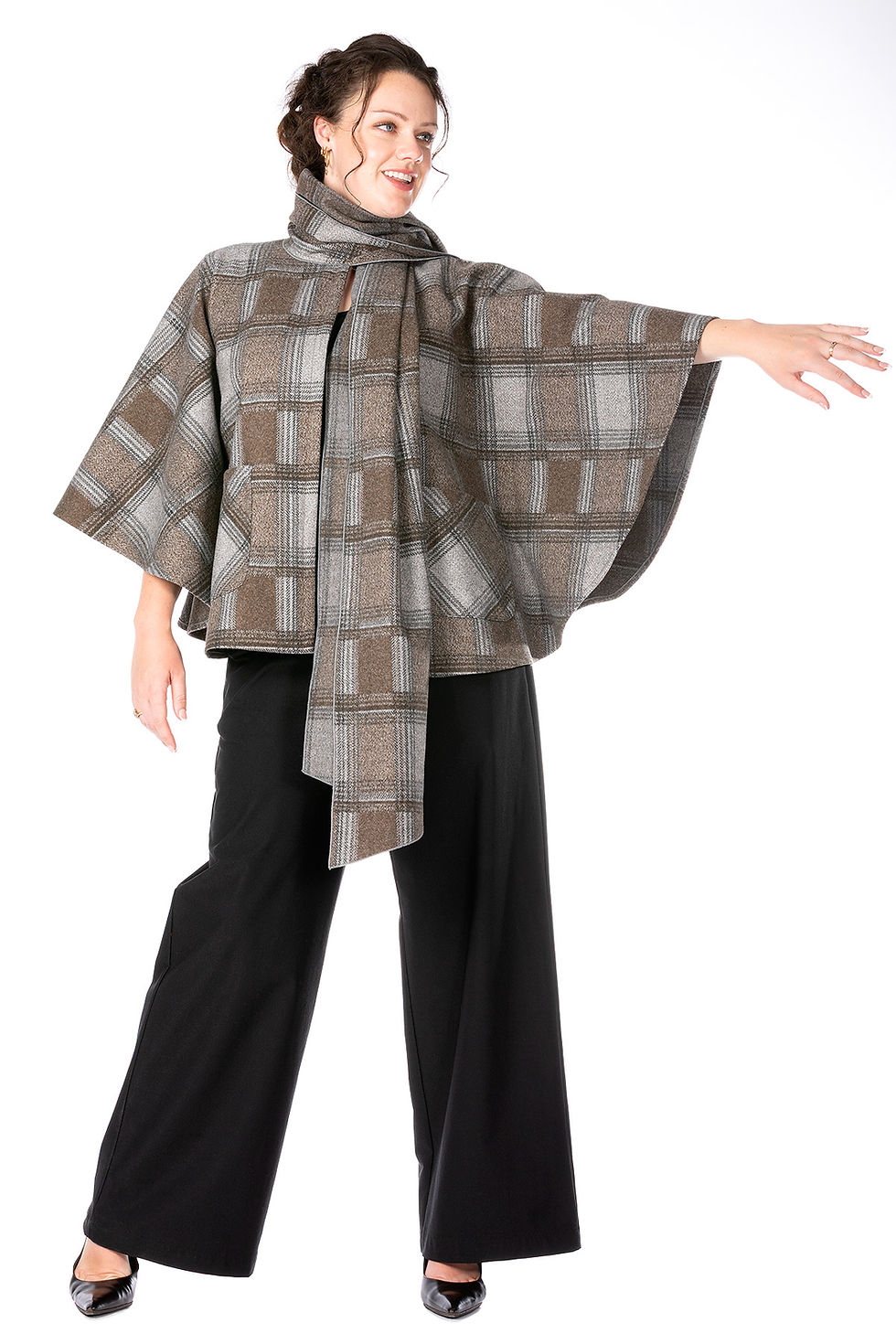 Thumbnail: Scarf Poncho Jacket