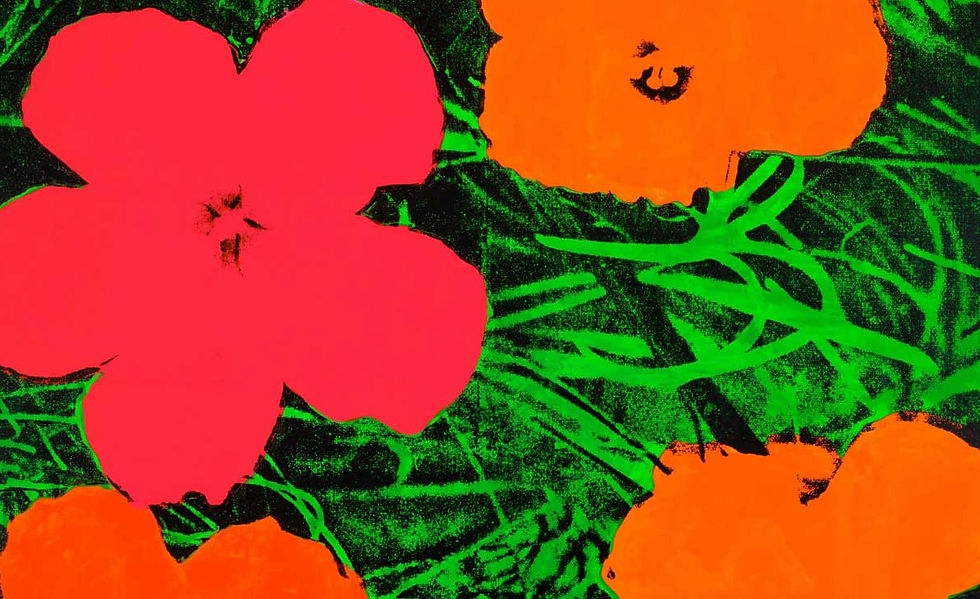 (Above: Warhol's famous "Flowers" series.)