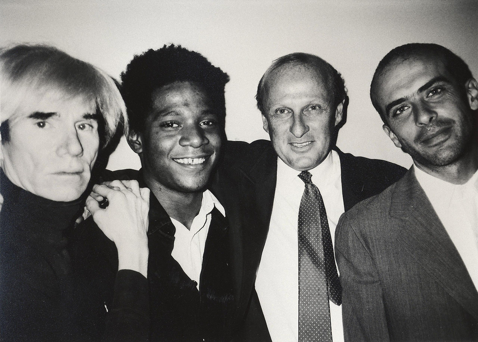 Warhol, Basquiat, Bruno Bischofberger et Francesco Clemente, à New York en 1984.