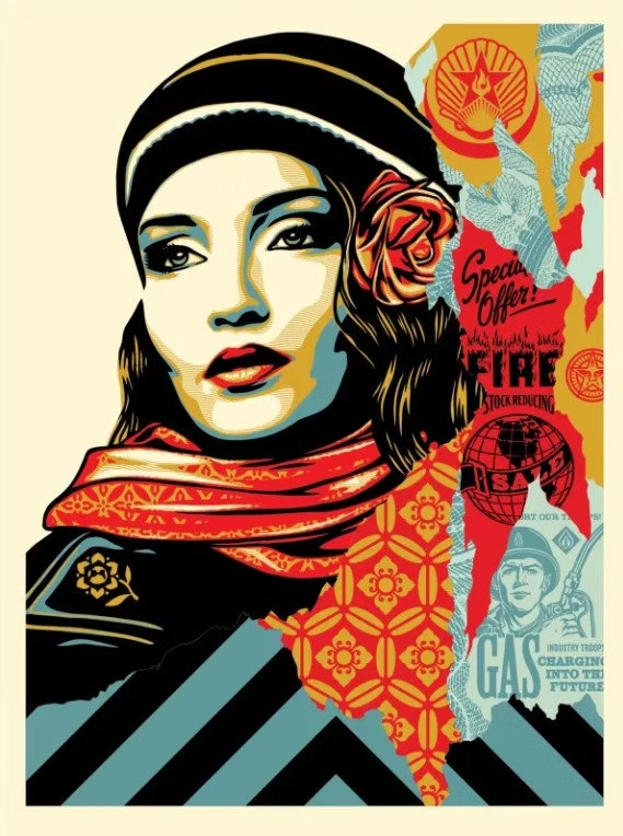 Siebdruck Fire Sale (2018) von Shepard Fairey. Entdecken Sie hier die Siebdrucke des Künstlers, die von Class Art Biarritz angeboten werden.