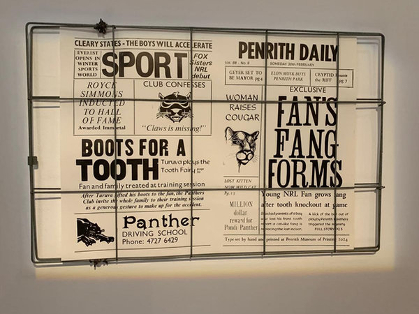 Letterpress work on display