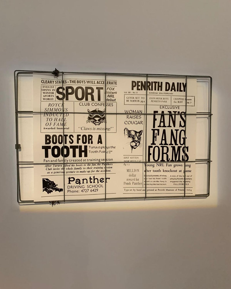 Letterpress work on display at the Lewers Gallery