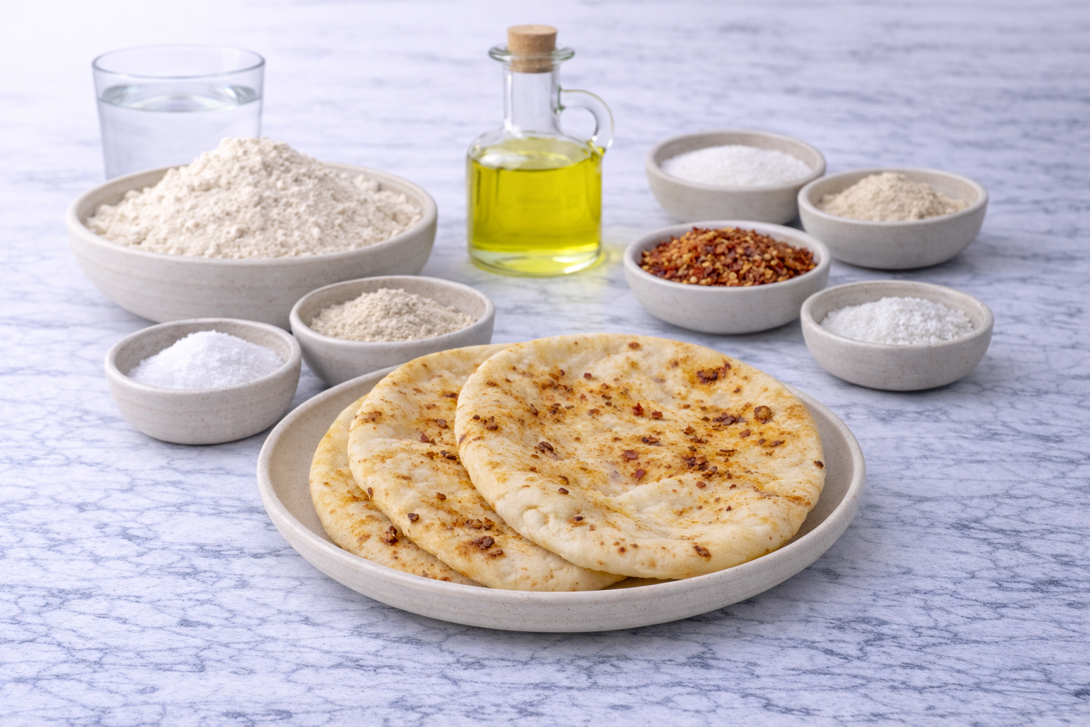 Spicy Chilli Indian Naan Breads (Medium)