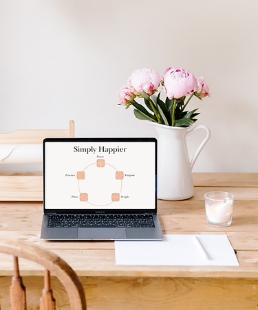 Happiness Profile Tool on a laptop