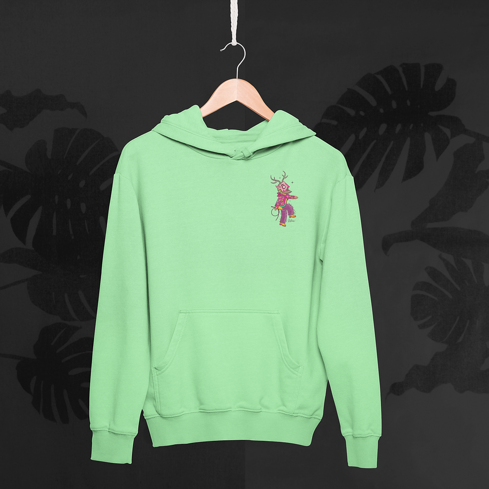 Miniatura: Sudadera con gorro - Diablo saltón