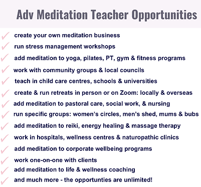 Meditation Career Opportunities