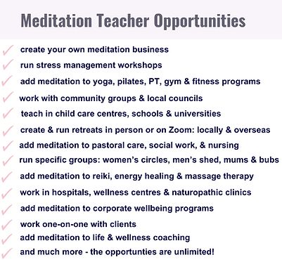 Meditation Teacher Career Opportunities