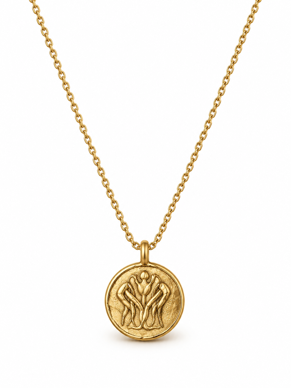 Thumbnail: 18K Gold-Plated Vintage Medallion Pendant Necklace