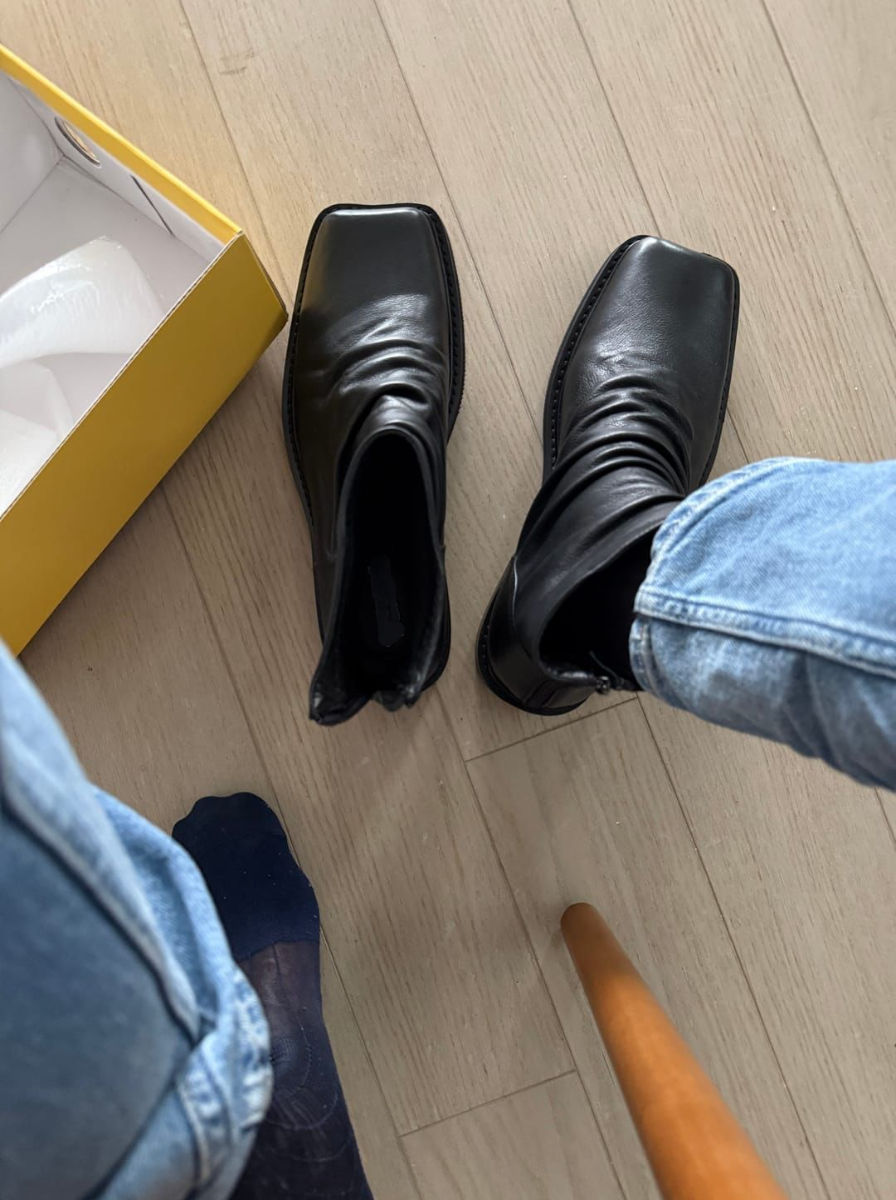 Thumbnail: Draped Leather Boots