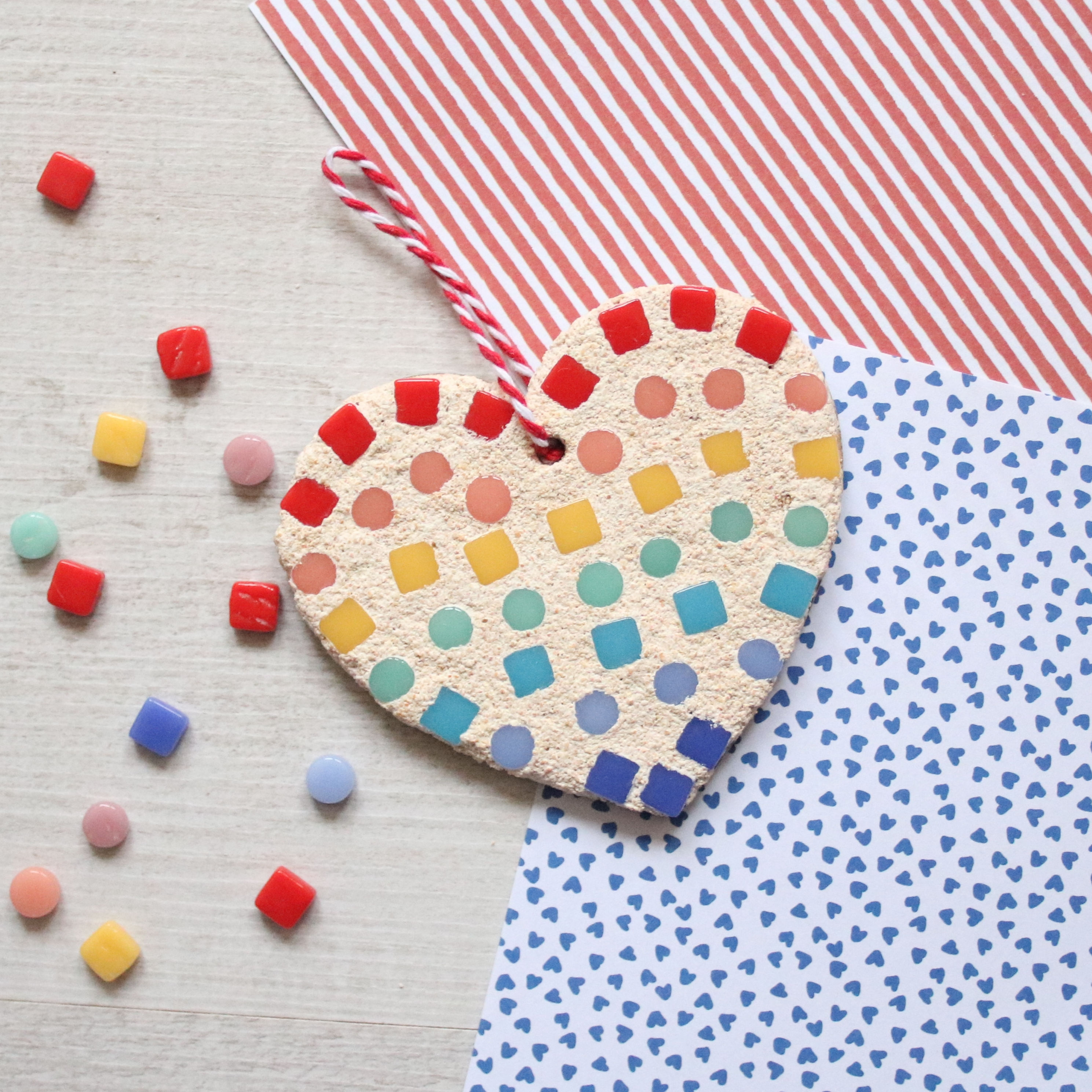 Rainbow Mosaic Heart Kit