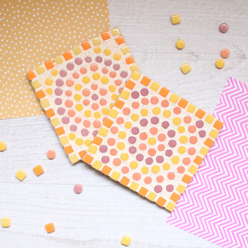 Yellow Mosaic Coaster Craft Kit Crafty You Crafty Me