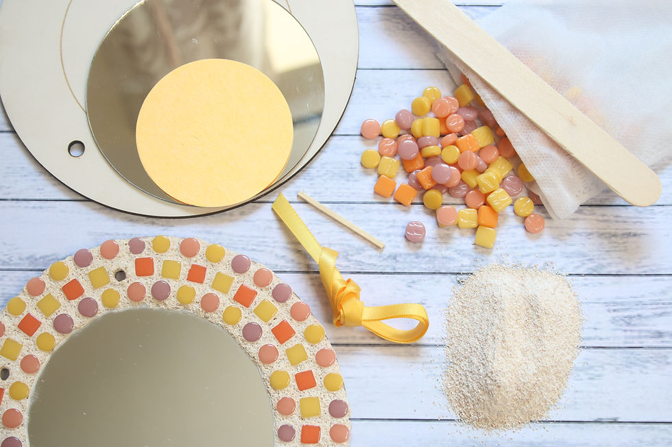 Thumbnail: Glass tile mosaic mirror craft set