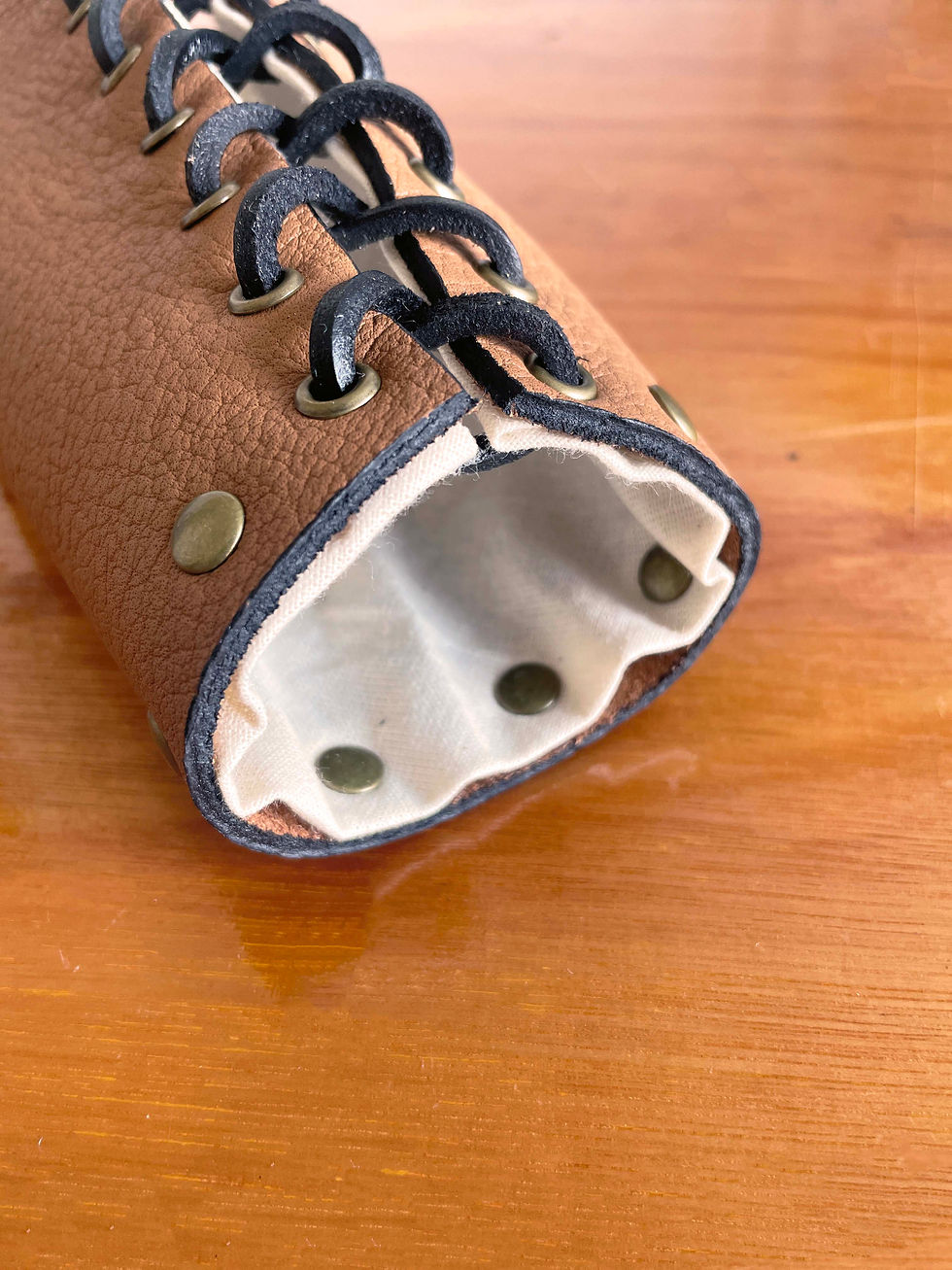 Thumbnail: Handmade Leather Archery Bracer, Traditional Arm Guard, Full Grain Leather