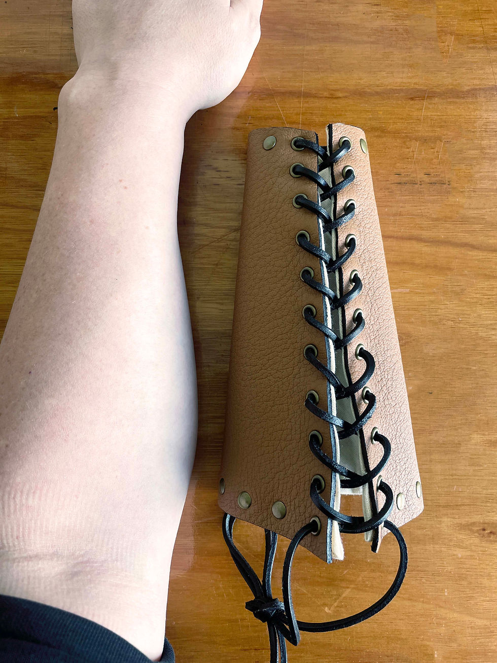 Thumbnail: Handmade Leather Archery Bracer, Traditional Arm Guard, Full Grain Leather