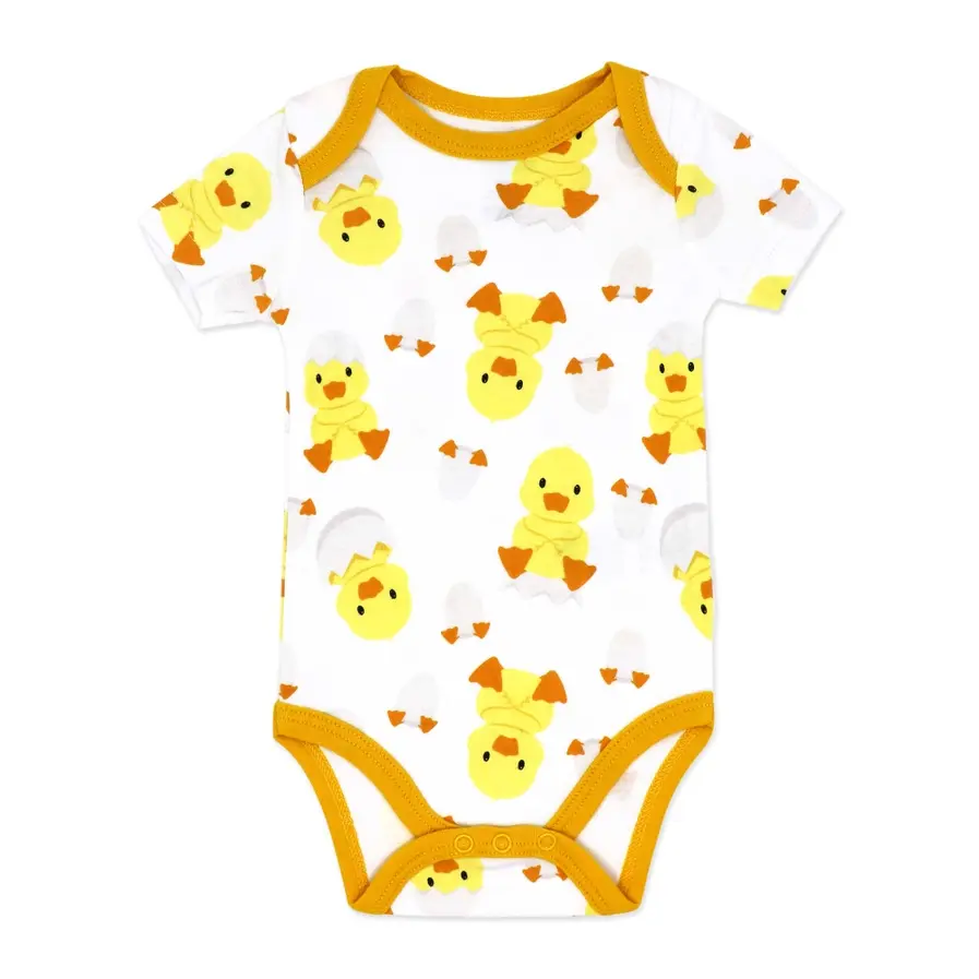 Body pour bébé avec motif canard jaune. Ensemble 5 pièces - Jaune