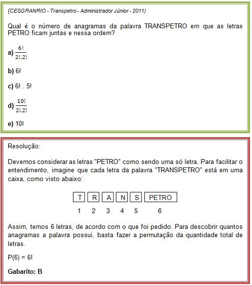 Anagrama (Cesgranrio - 2011)